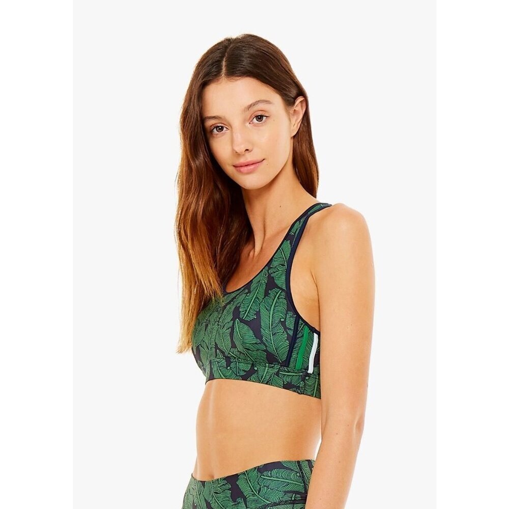 New w/Tags - The Upside - Palm Leaf Anna Bra in Green/Blue leaf pattern, sz 10 - Picture 4 of 9